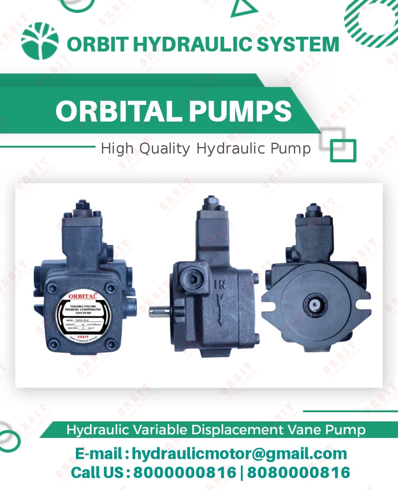 PVF PVDF VP5F Anson Make Hydraulic Pump Manufacturers in India PVF-20-35-10 Anson Hydraulic Variable Vane Pump